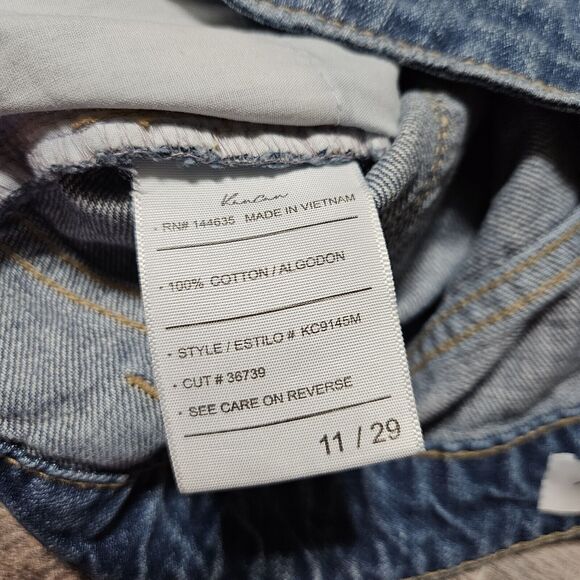 KANCAN Ivanna Ultra High Rise Mom Jean Short Denim Raw Hem 11 / 29 Distressed - Picture 8 of 12